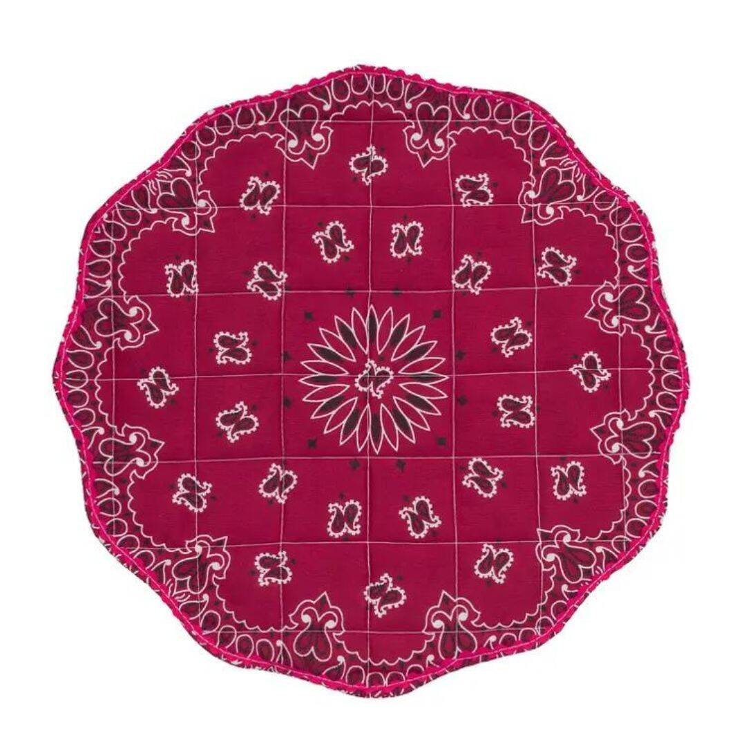 Bandana placemat - burgundy