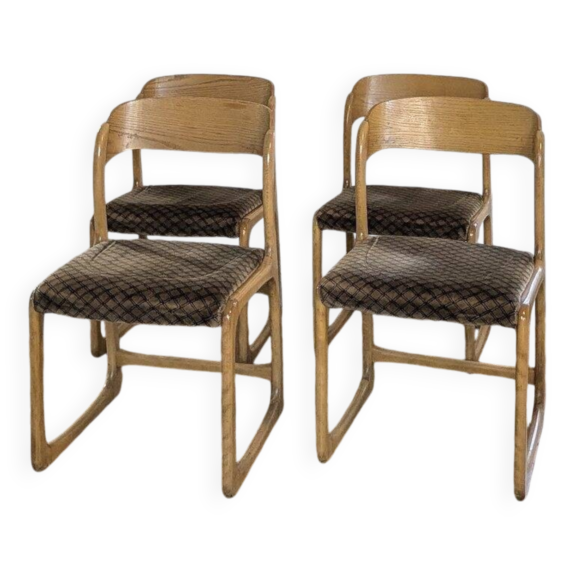 4 "Sled" chairs by Baumann