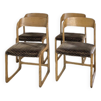 4 chaises "Traineau" Baumann