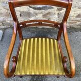 Siège fauteuil de bureau à crosse dans le goût anglais en acajou