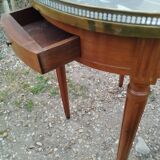Antique bouillotte table with marble top, Louis XVI style