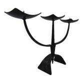 German Brutalist Iron Candleholder, 1960s