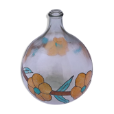 Dame jeanne en verre coloriée