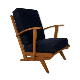 Fauteuil facile, années 1950, vintage, moderniste milieu du siècle