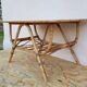 Coffee table rattan wicker years 50-60 vintage