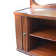 Vintage mid-century Danish mirror with tambour cabinet from 1950s 1960s. 46x67cm