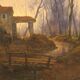 Antique French Painting Landscape From 19th Century