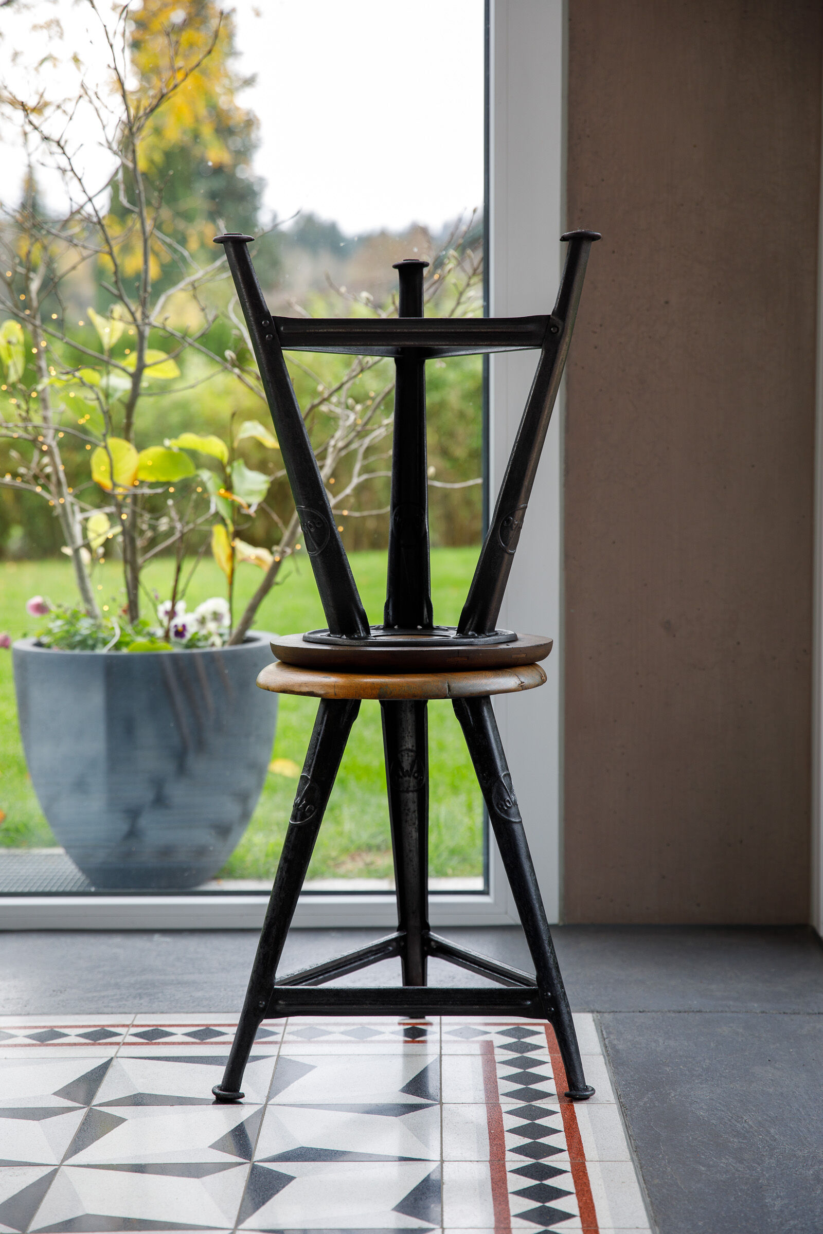 A pair of stool bauhaus