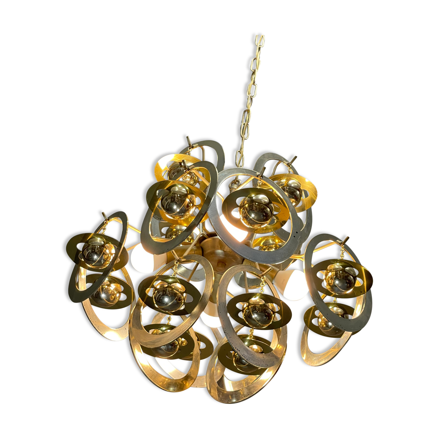 Vintage chandelier 70s planet