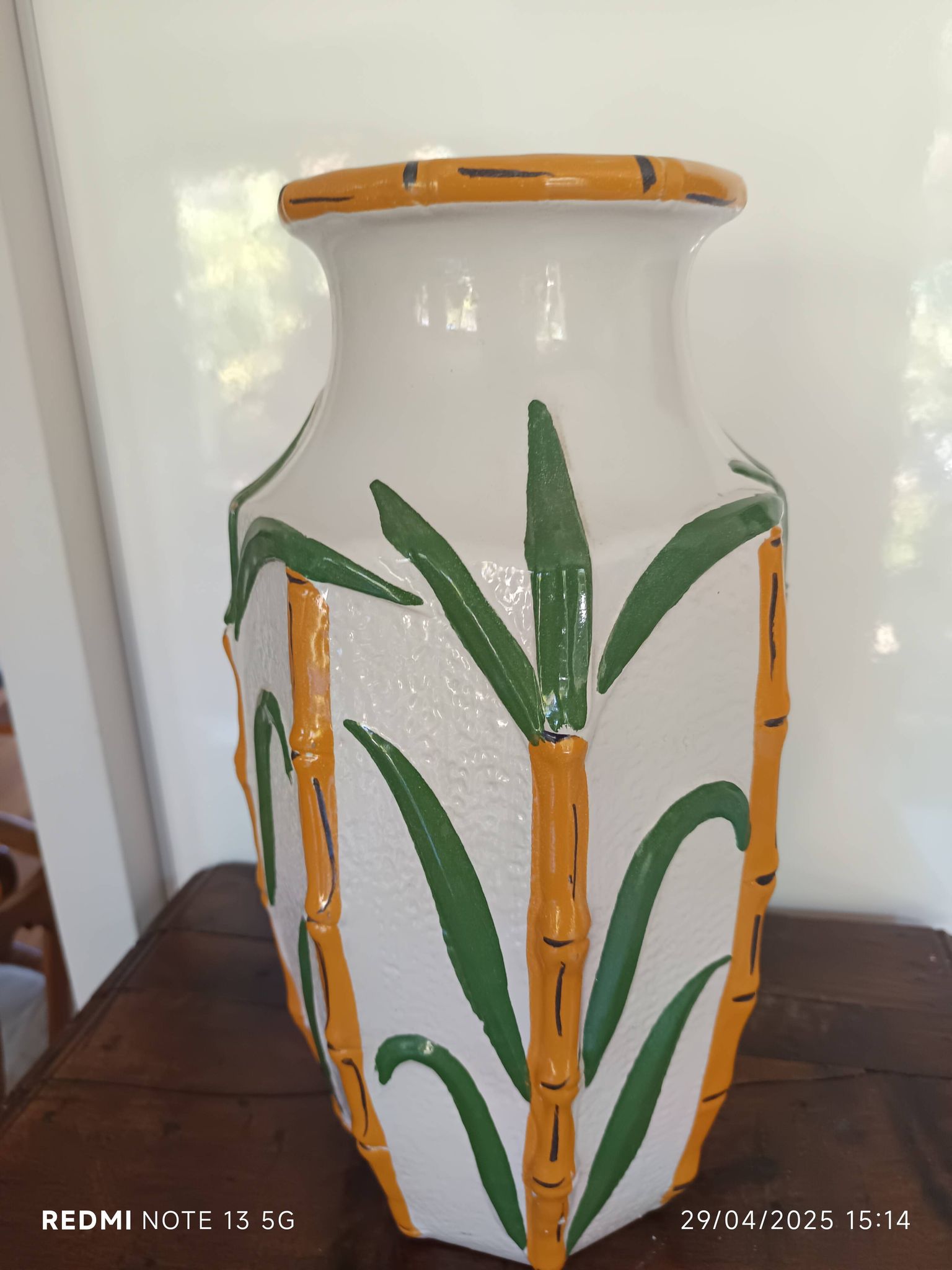 grand vase bambou signé Cartens Allemagne 1960