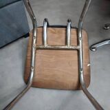 4 vintage red formica chairs