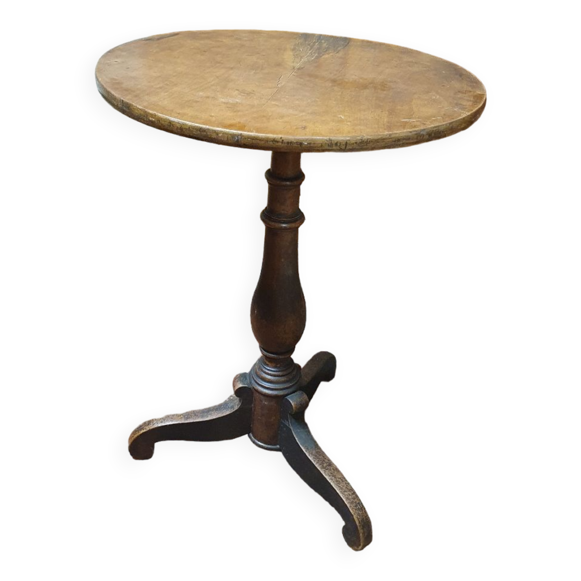 Walnut pedestal table