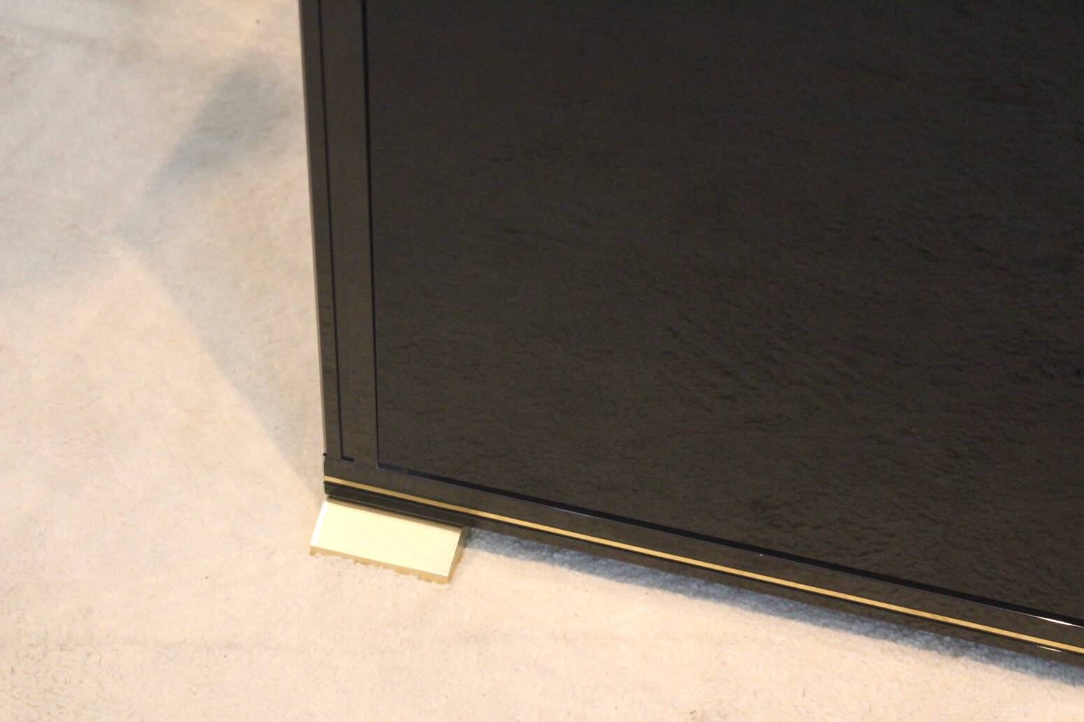 Pierre Vandel Paris Black Lacquered French Sideboard