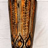 Ceramic frustoconical vase by Jean Varoqueaux for Périgord pottery