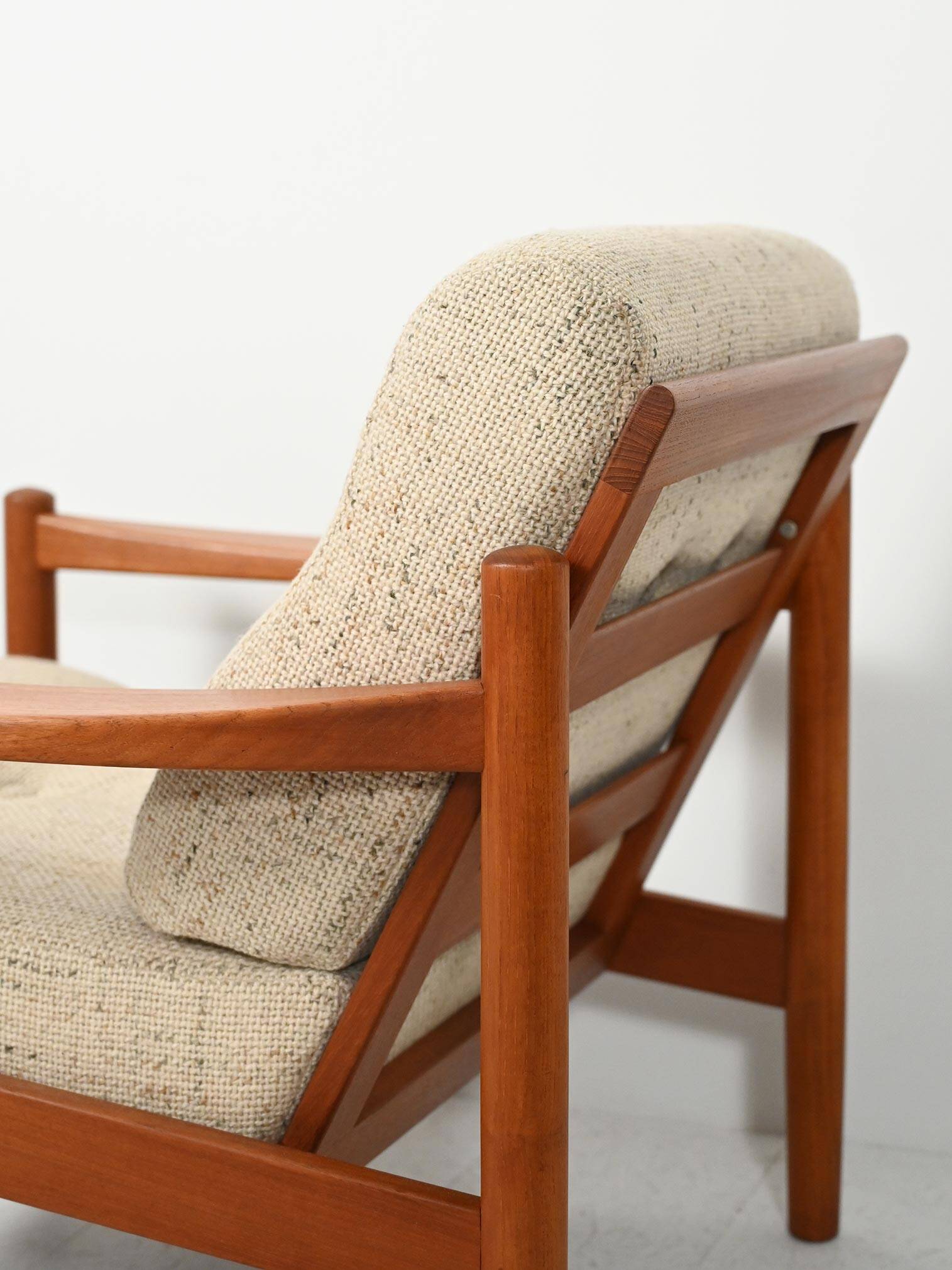 Pair of Danish 1950s teak armchairs