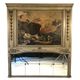 Louis XVI style trumeau in 19th century lacquered wood 196x172cm