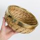 Vintage Brass Rattan Bowl by Gabriella Crespi 1970s Fruit Basket