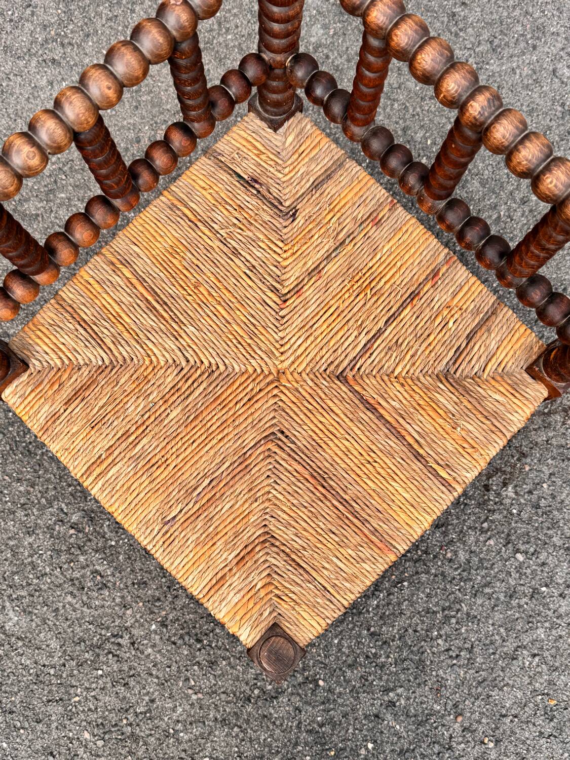 Two antique corner armchairs