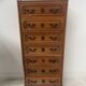 Regency-style chest of drawers in solid cherry wood, 20th century.