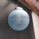 Blue glass ball pendant light
