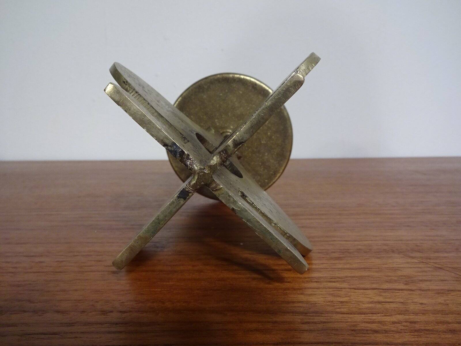 Brutalist Bronze Candleholder, 1960s