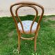 6 Bistro Chairs Fischel Thonet Bent Beech Damask Fabric