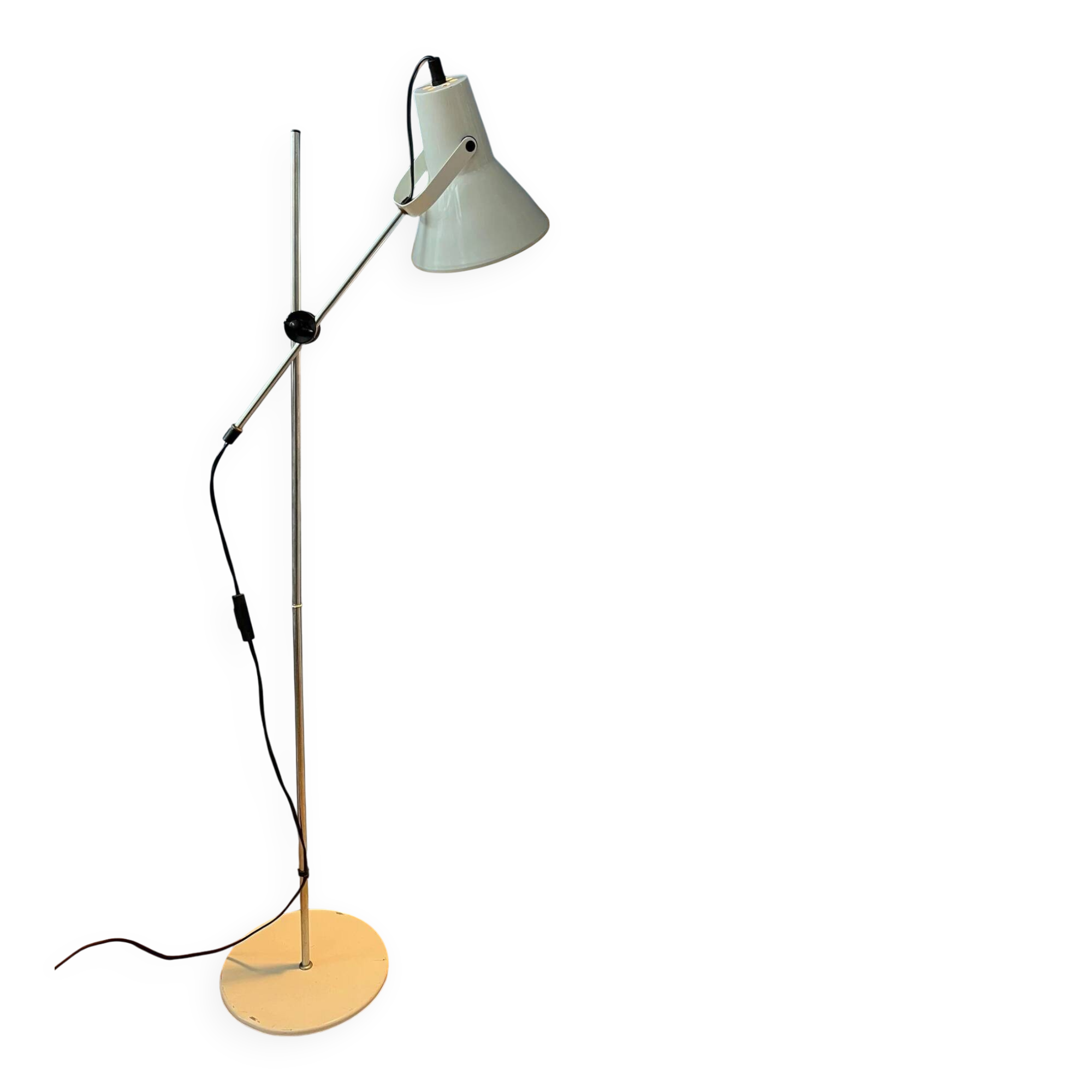 Petit lampadaire flexible blanc vintage