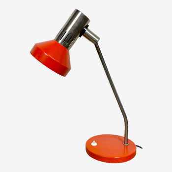 Lampe de table vintage orange est-allemande de aka leuchten, années 1970