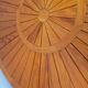 Vintage round pine coffee table from the 70s