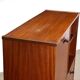 High metal cabinet with mahogany veneer, Italy 1960s