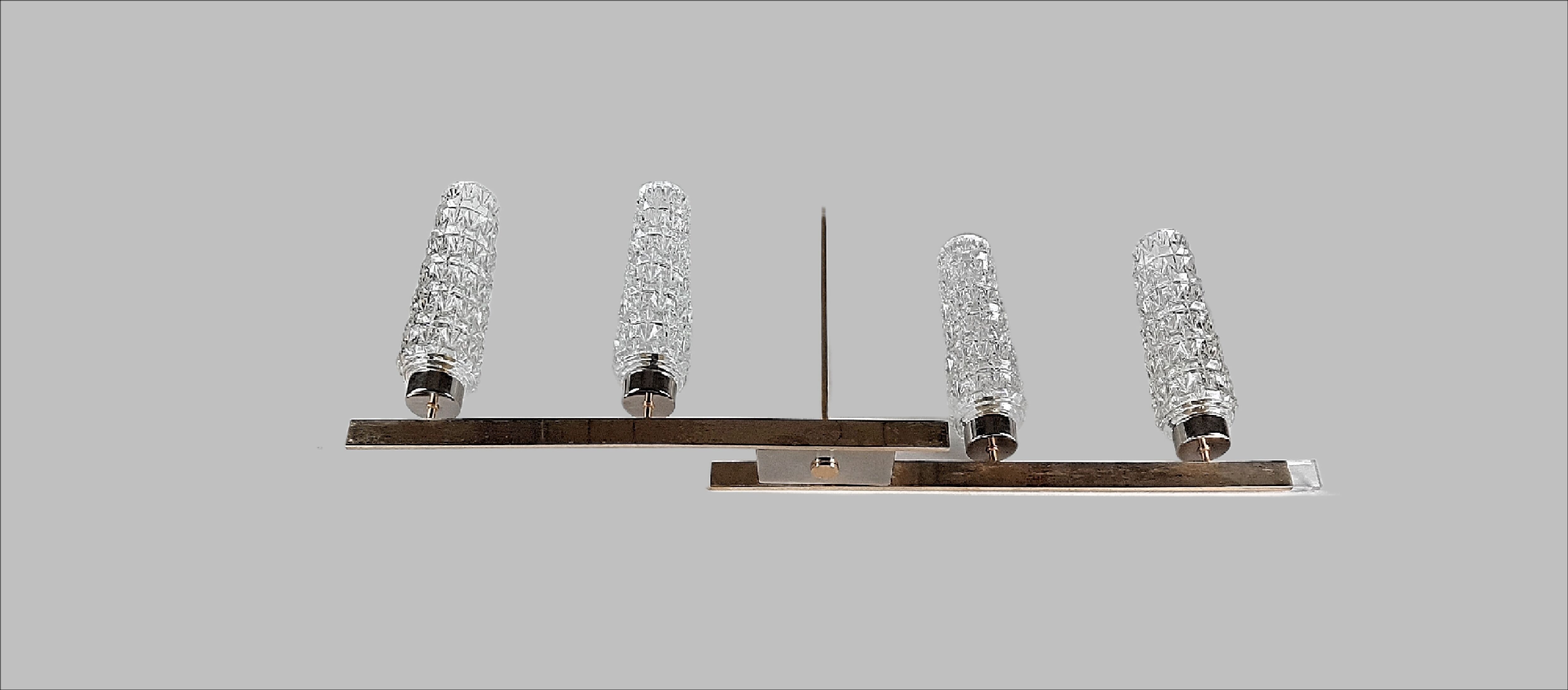 Chandelier mid century modern geometric shape 1 meter long