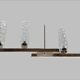 Chandelier mid century modern geometric shape 1 meter long