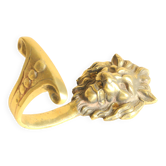 Animal Hook Lion Golden Brass - Handmade Wall Hook - Classic Style