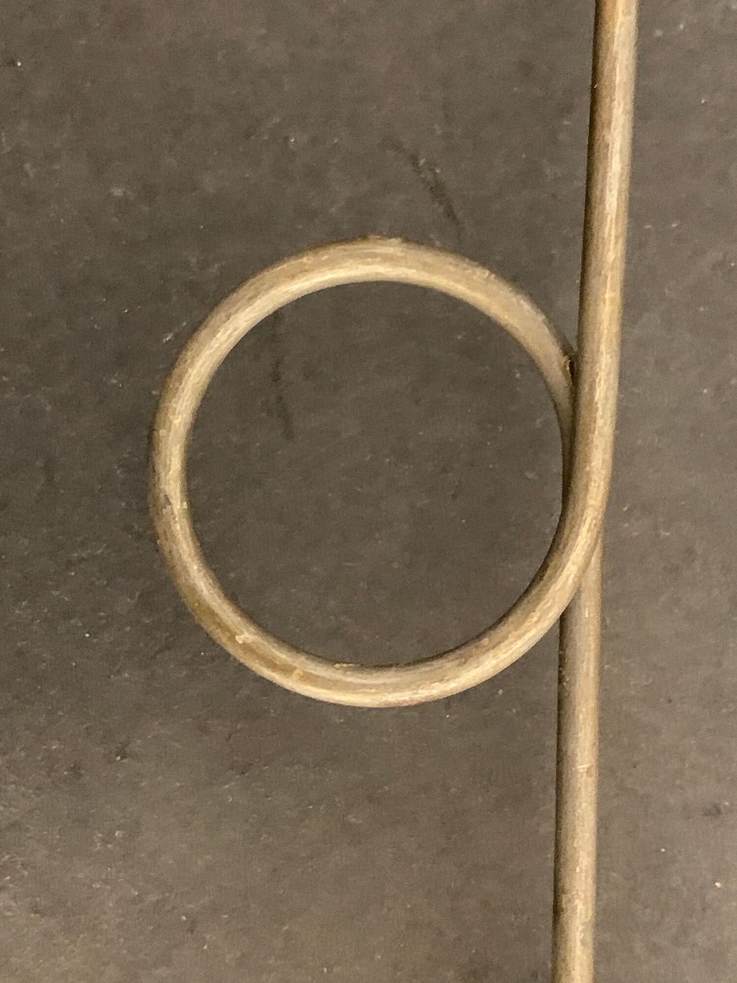 Swedish design candle holder in granite, metal and brass, 1980, height 39 cm