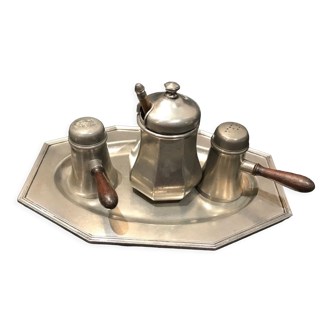 Tin condiment set