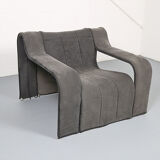 Danish design KEBE steeltube graphic upholstered lounge chair