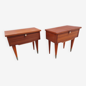 Pair of bedside tables, 60'S