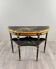 Painted and gilded half-moon console table, Louis XVI style, 20th century