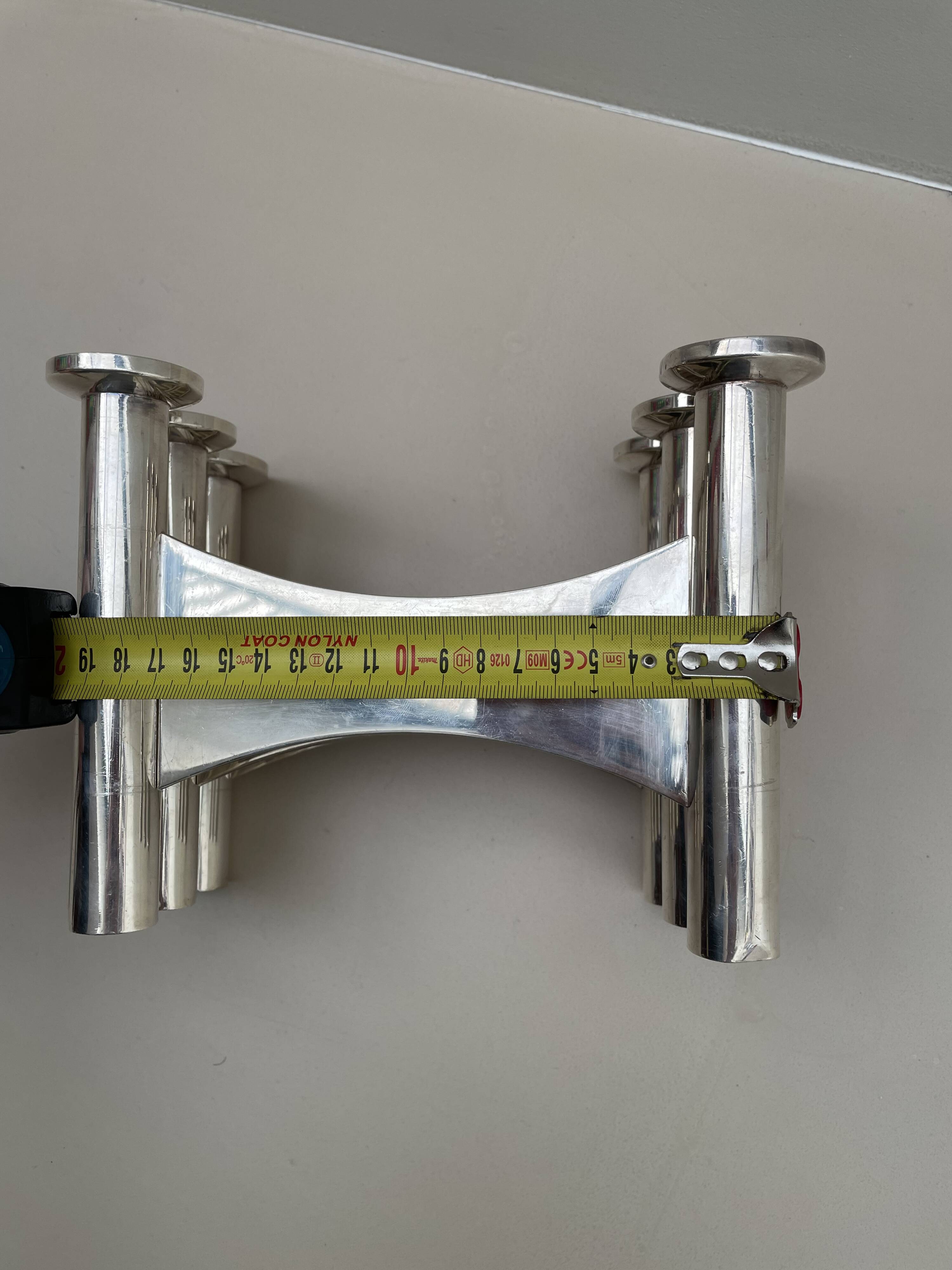 Candle Holder in Silver Metal