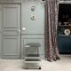 Vintage 70s serving cart in chromed metal and smoked glass