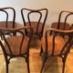 5 chairs bistro J & J Kohn with label and stamp circa 1900