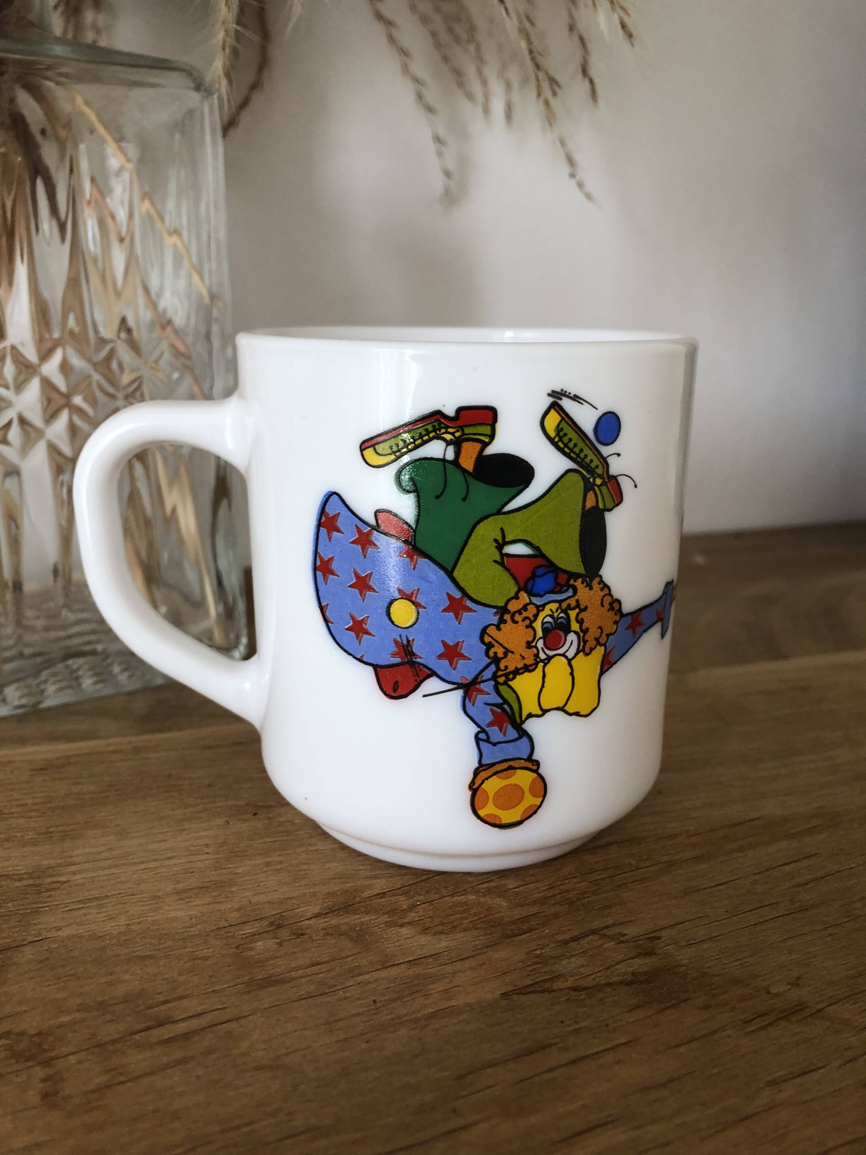 Mug en verre Arcopal - tasse Arcopal clown – Mug pour enfant - made n