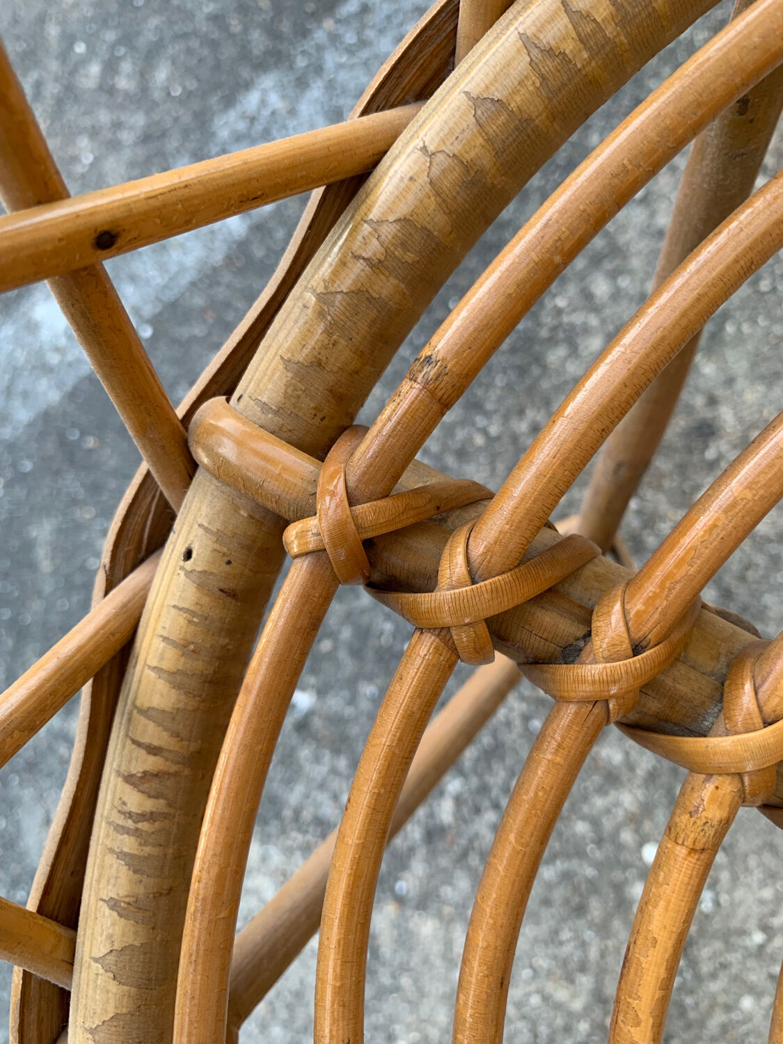 Rattan desk and chair 1960