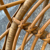 Rattan desk and chair 1960