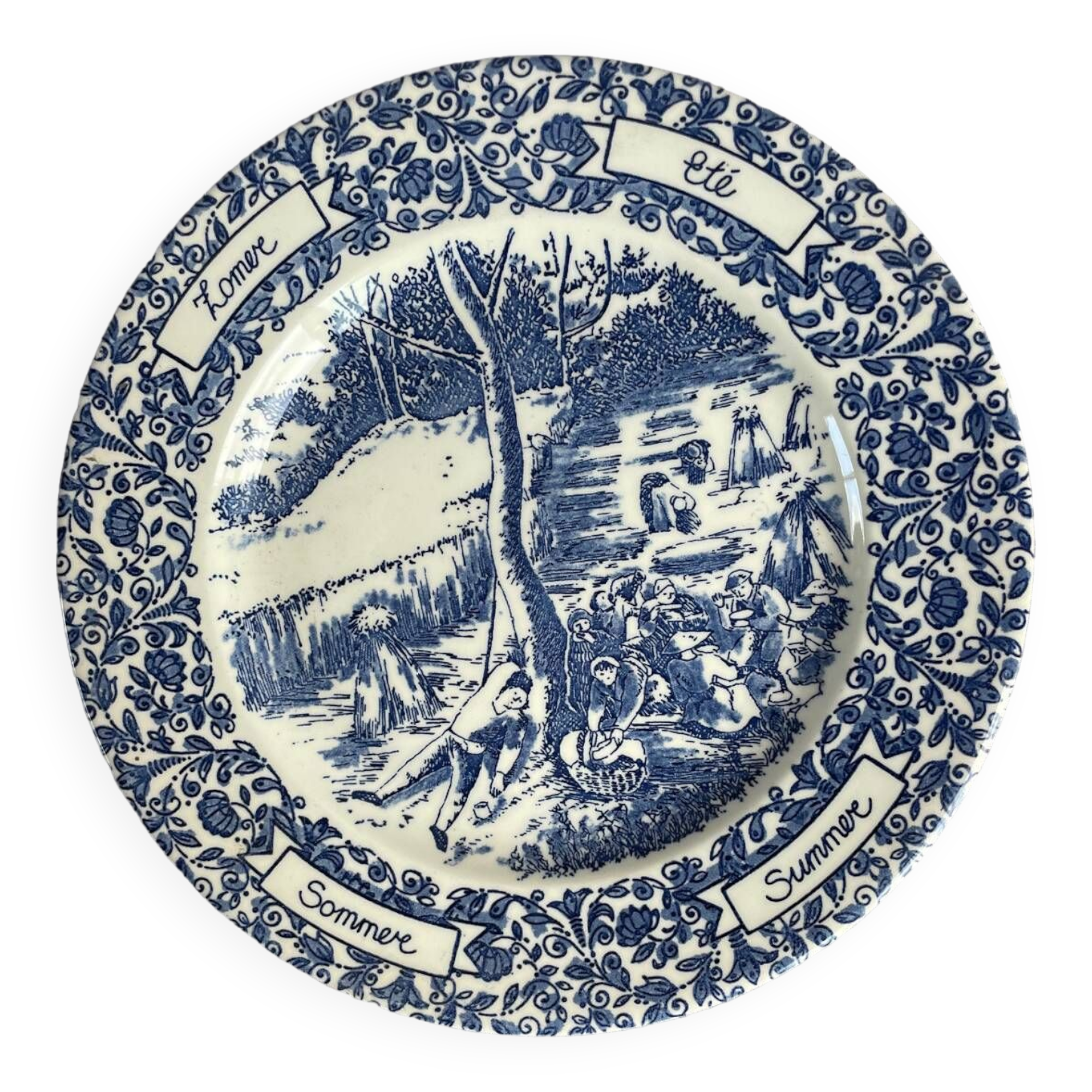 English ironstone flat plate