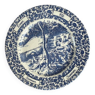 Assiette plate en terre de fer anglaise