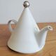 Vintage Conical Teapot Memphis Design Porcelain and Plastic