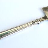 Vintage pie shovel in silver metal and stainless steel blade - Contour net decoration