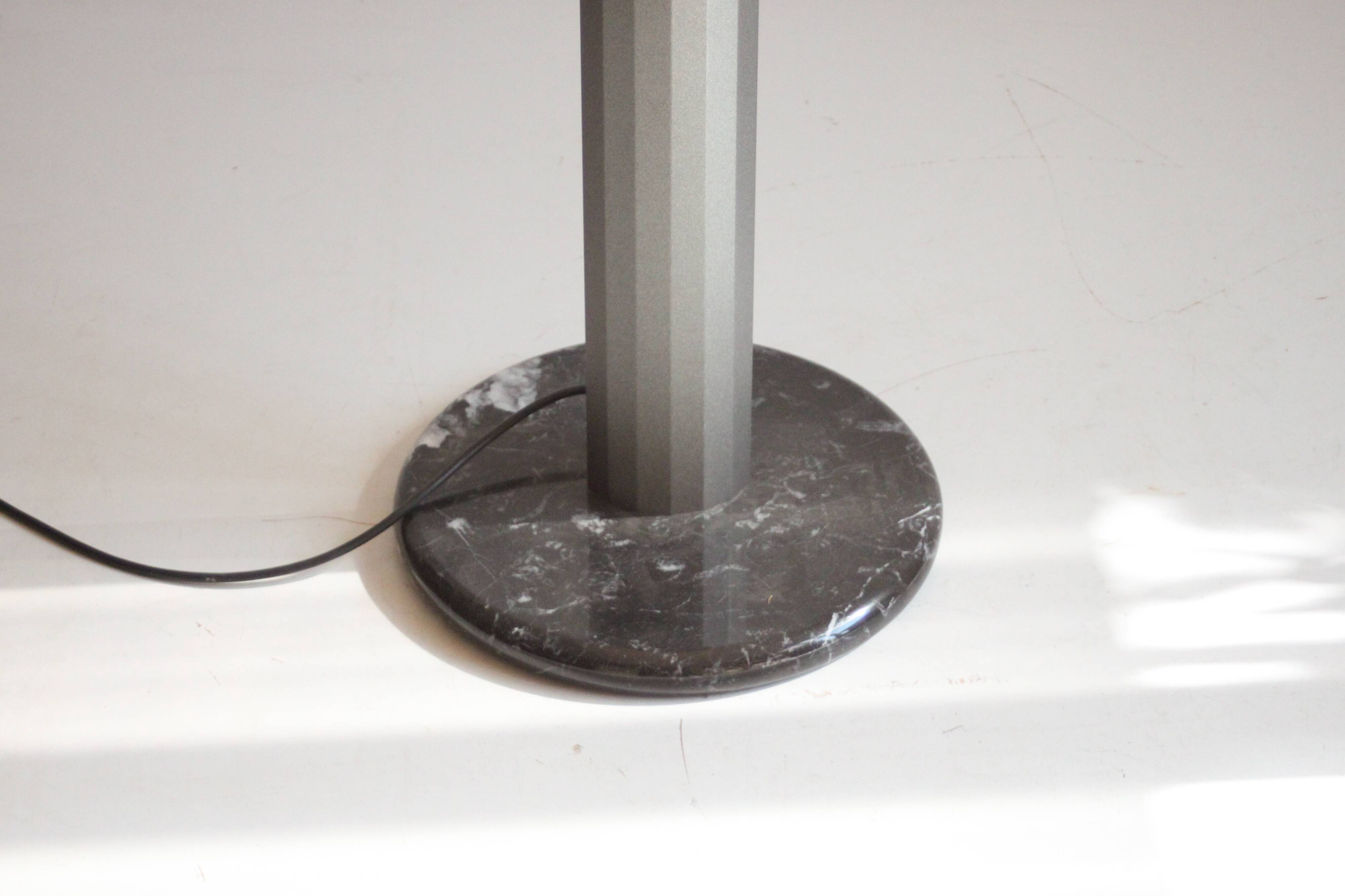 Valenti Luce uplighter with glass shade, Italy 1980s-1990s