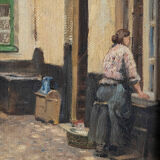 Tableau peinture à l'huile sur toile Jozef Quisthoudt 1883: 1953 Anvers